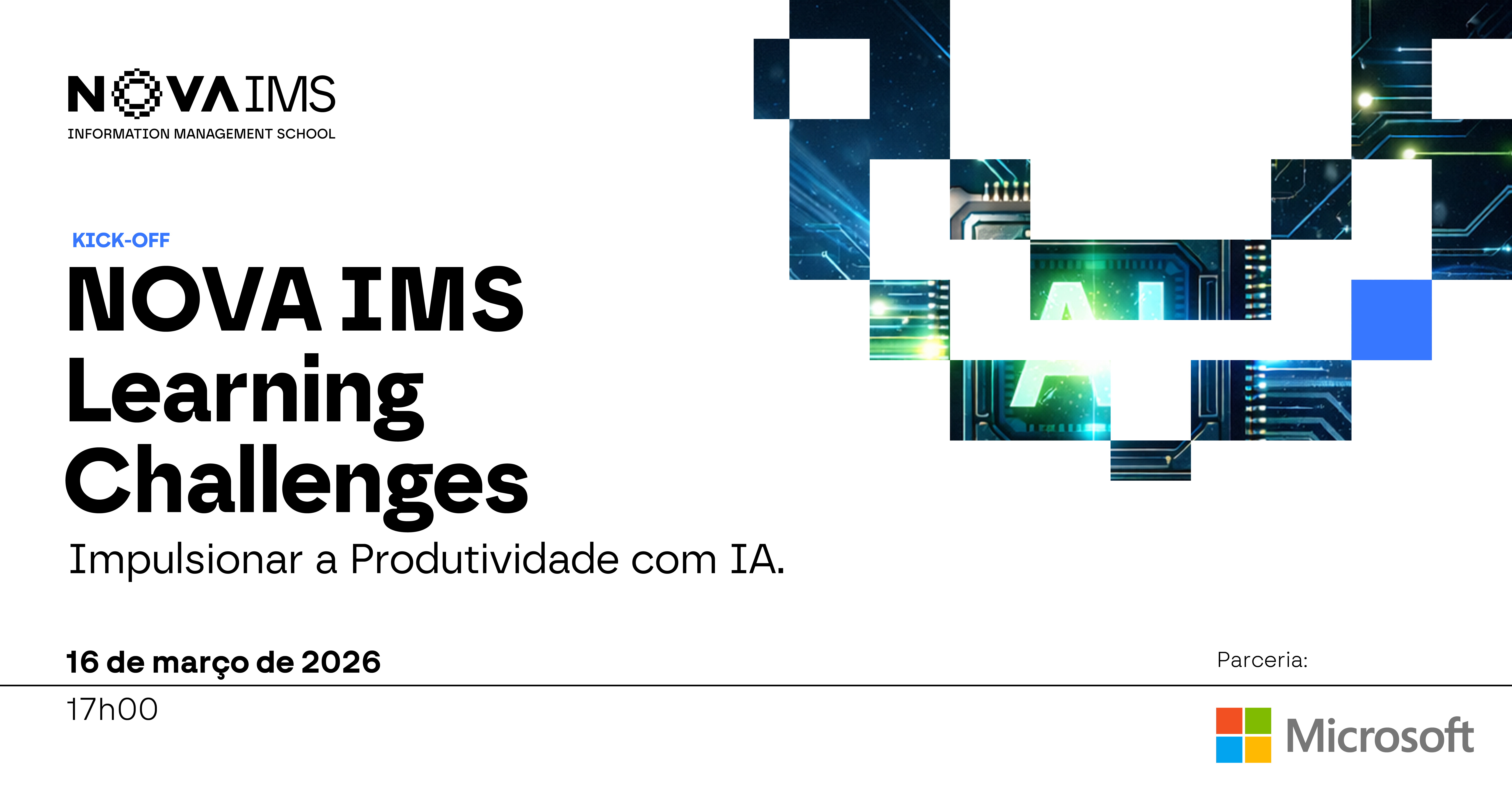 NOVA IMS Learning Challenges: Impulsionar a Produtividade com IA | NOVA IMS
