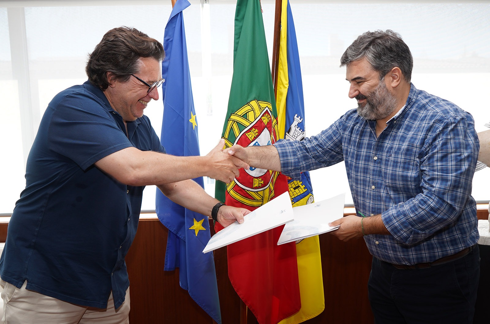 Miguel Castro Neto (Nova IMS) E Hugo Henrique Pereira (Presidente Da Câmara De Lagos)